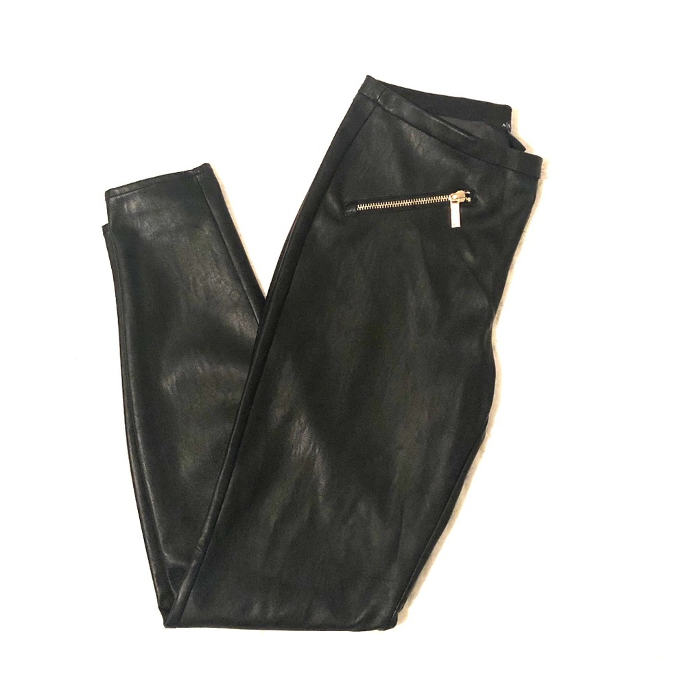 Armani Exchange Faux Leather Leggings
